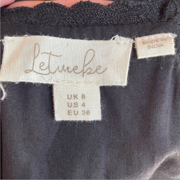 LET ME BE | Anthropologie Eyelet Lace Peplum Tank Top Size 4 - Picture 8 of 10